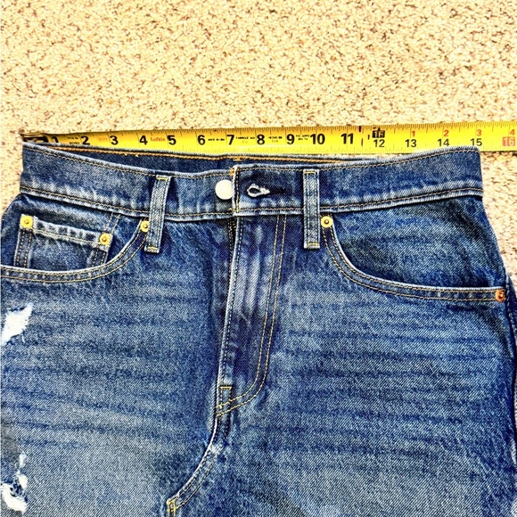 Levi’s Distressed Denim Mini Skirt W27 Vintage Inspired Y2K Festival Ready - Picture 6 of 10